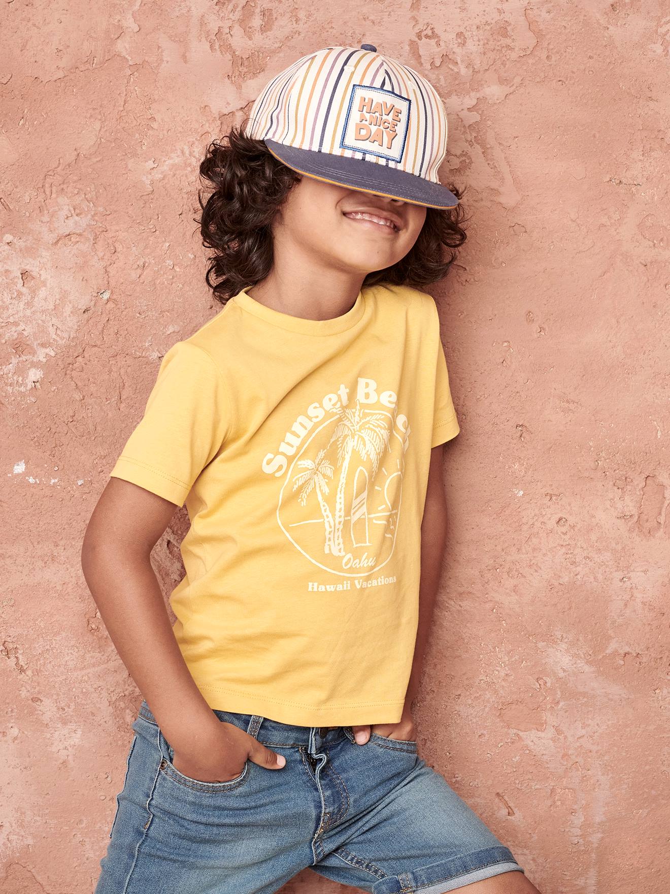 Lot de 3 T-shirts Basics garçon manches courtes lot mastic