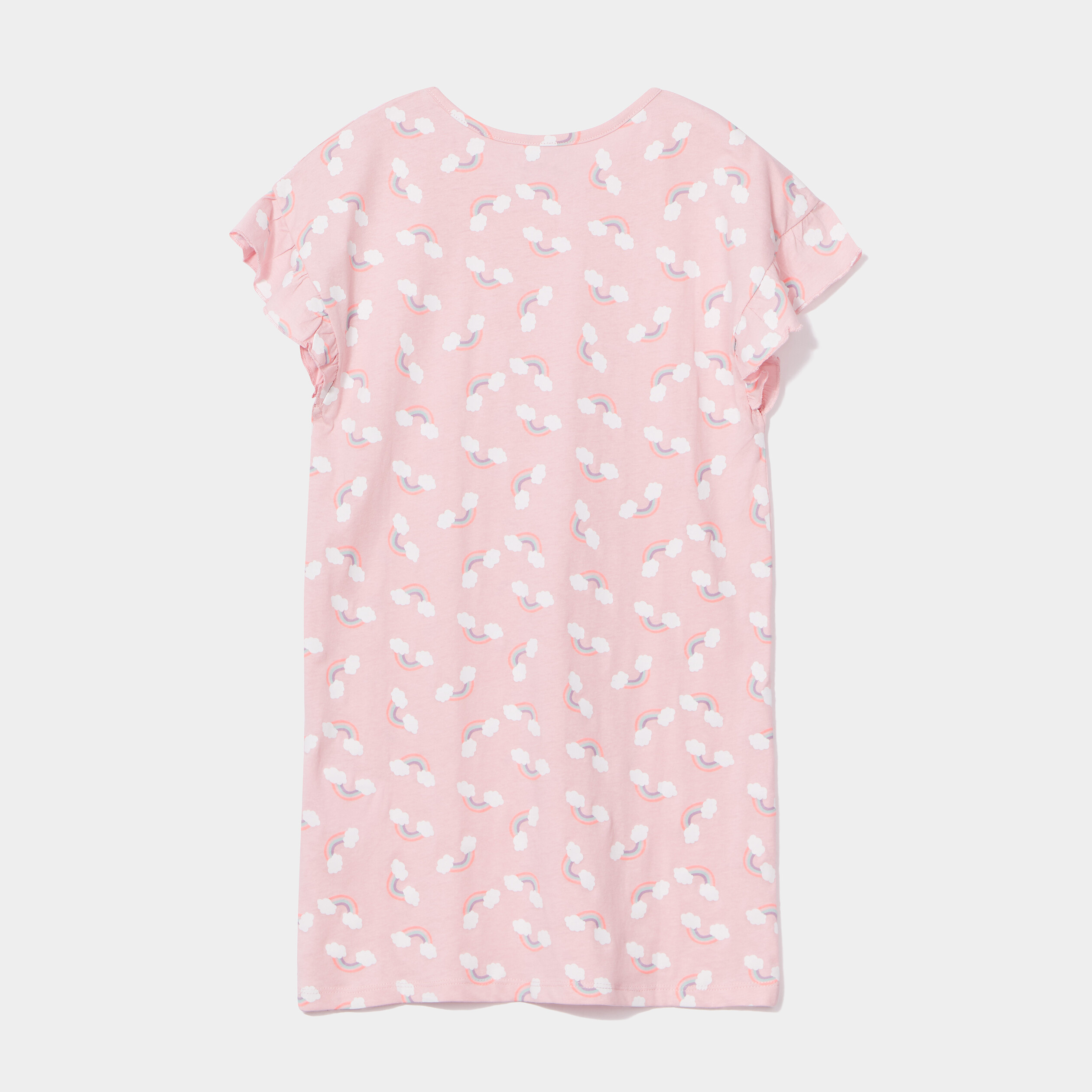 Chemise de nuit manches courtes coton rose fille | La Halle