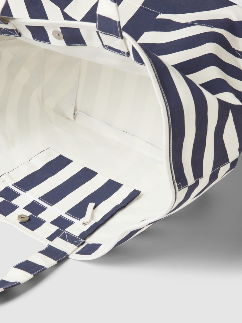 Shopper mit Allover-Muster in dunkelblau