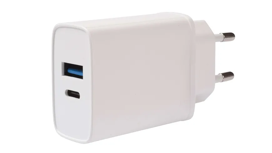 Vivanco Super Fast Charger, Power Delivery 3.0, Dual Schnellladegerät mit 2 USB Ports, 20W
