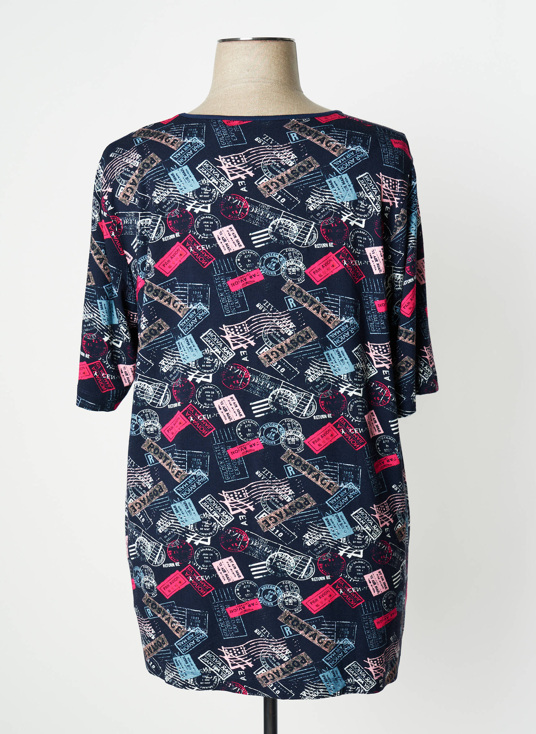 Chalou Tuniquemanchecourte Femme couleur bleu