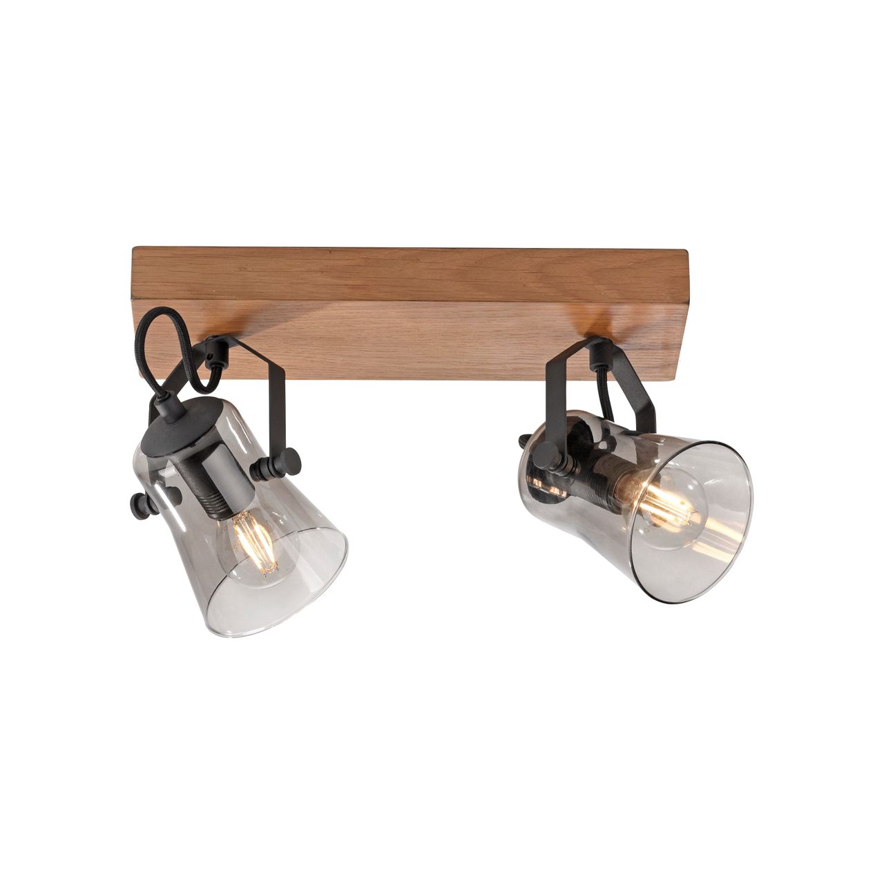 JUST LIGHT Deckenleuchte GREEN LANGSTRÖM, 2x E14/10Watt max., Holz-natur