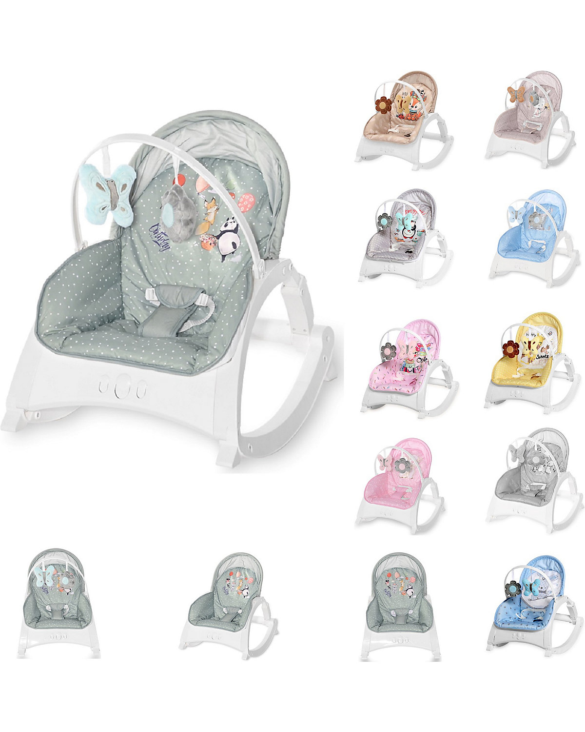 Babywippe ENJOY mit Vibration, Musik, verstellbare Rückenlehne Babywippen