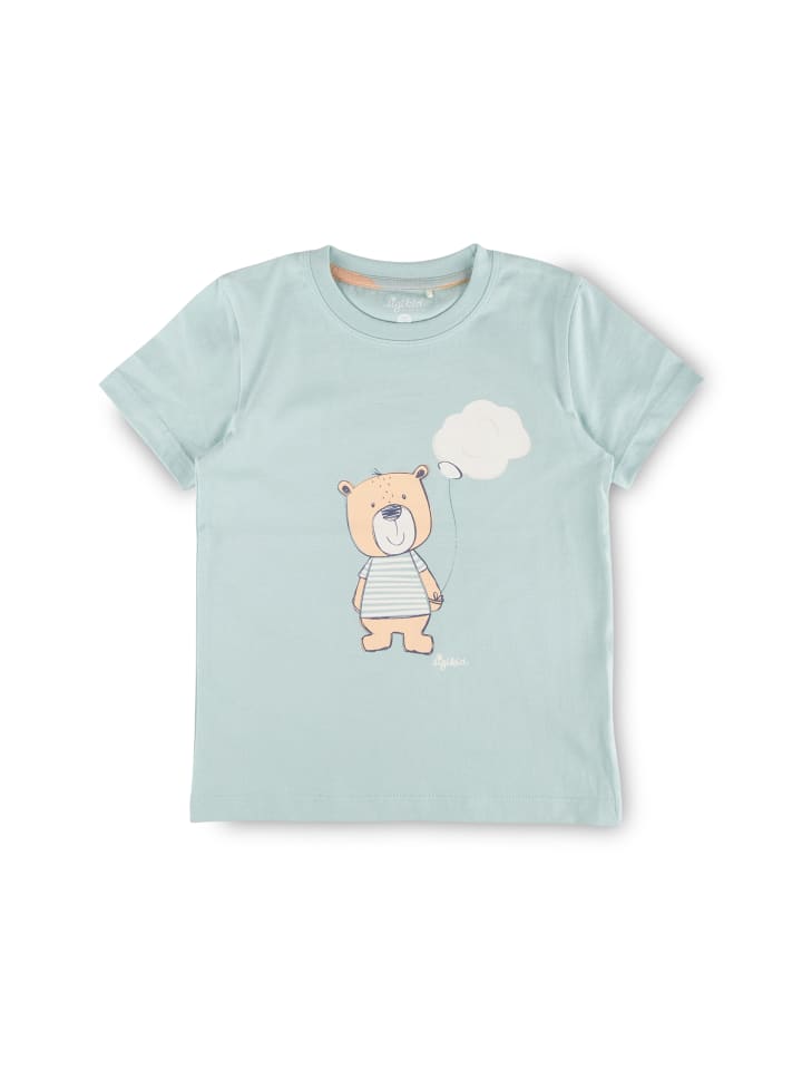 Sigikid Pyjama, Shorty Kinder Schlafanzug in Hellblau/Hellbraun/ Shorty günstig kaufen