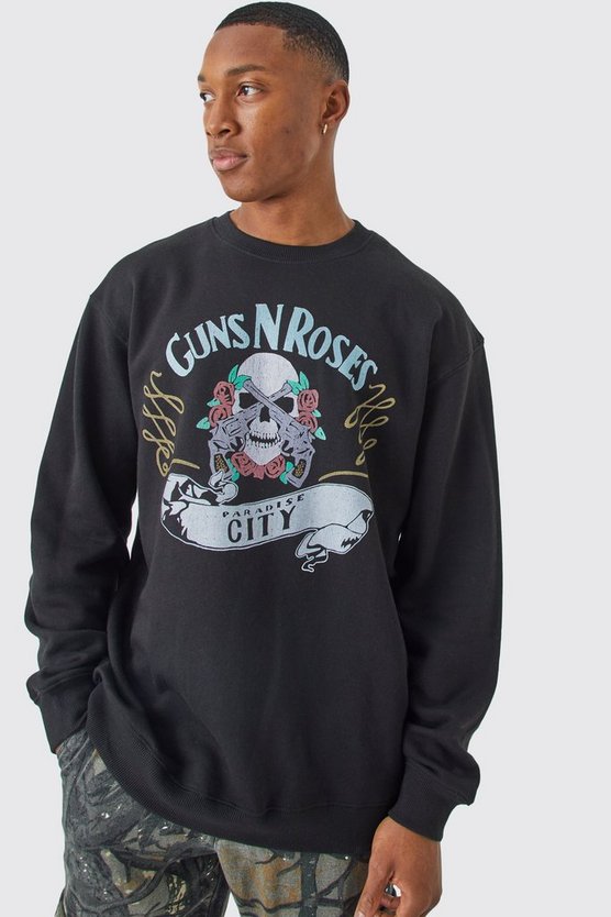 Oversize Sweatshirt mit lizenziertem Guns N Roses Print