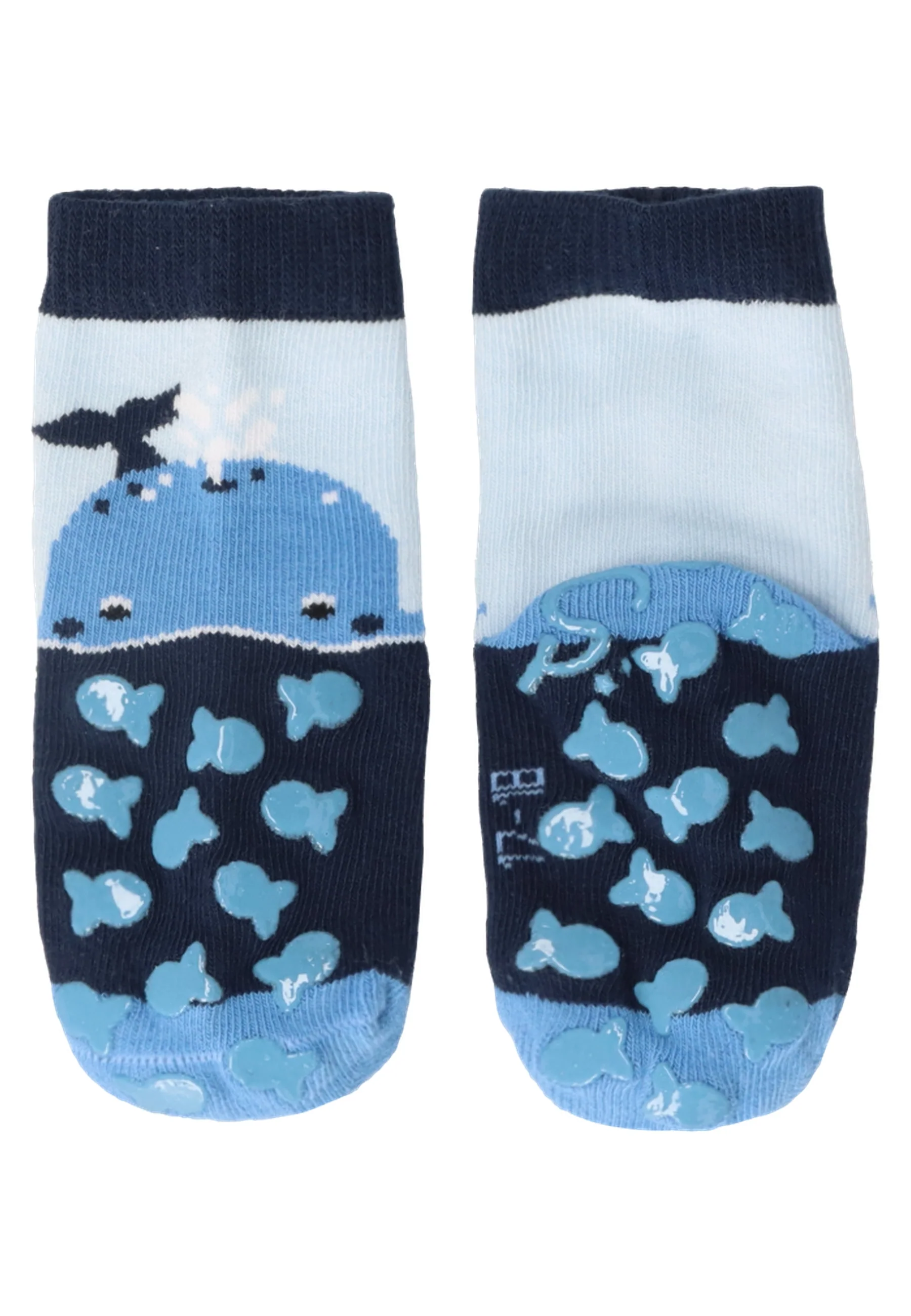ABS Krabbelsocken im 2er Pack mit Motiv Wal