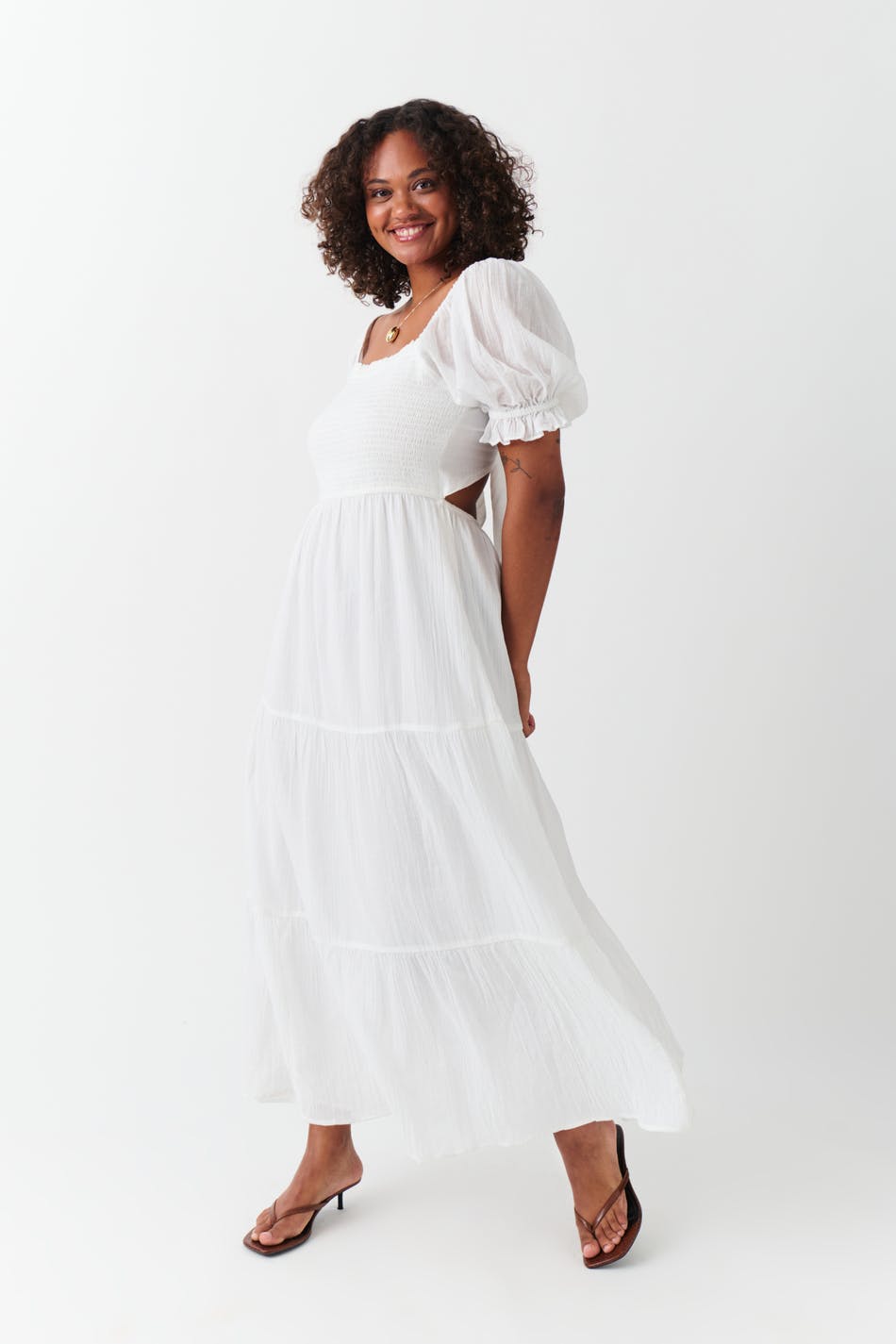 Puff sleeve dress