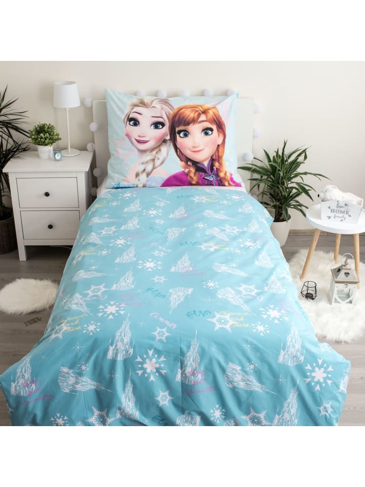 Disney Frozen 2-tlg.Set: Kinderbettwäsche Disney Frozen in Blau günstig kaufen 140