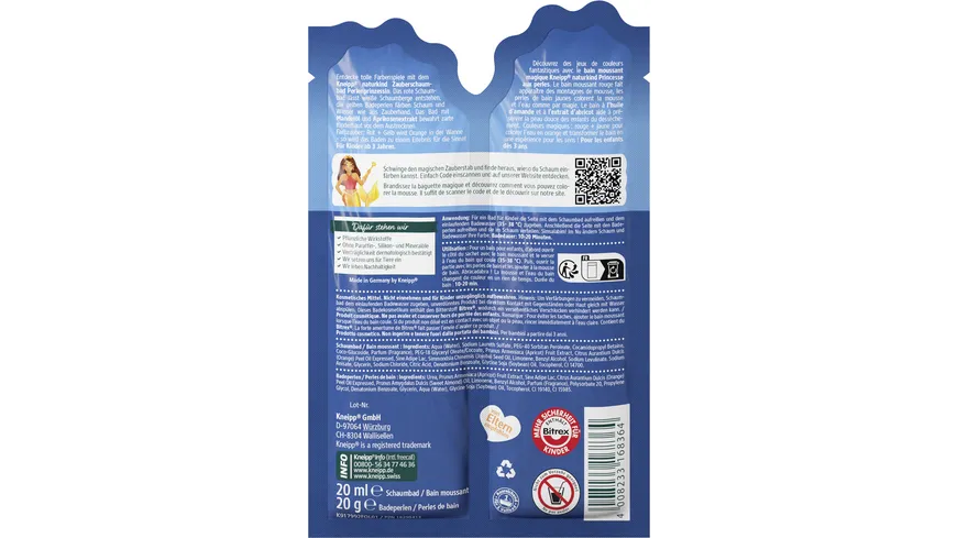 Kneipp naturkind Perlenprinzessin Zauberschaumbad