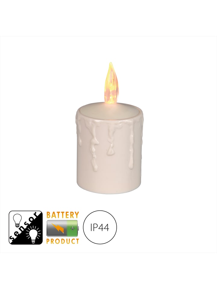 STAR Trading LED Kerze Paula, weiß, 6x11,5cm in Braun günstig kaufen onesize