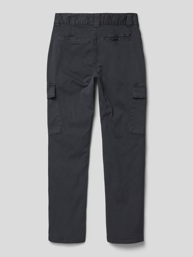 Cargohose mit Label-Patch in dunkelgrau