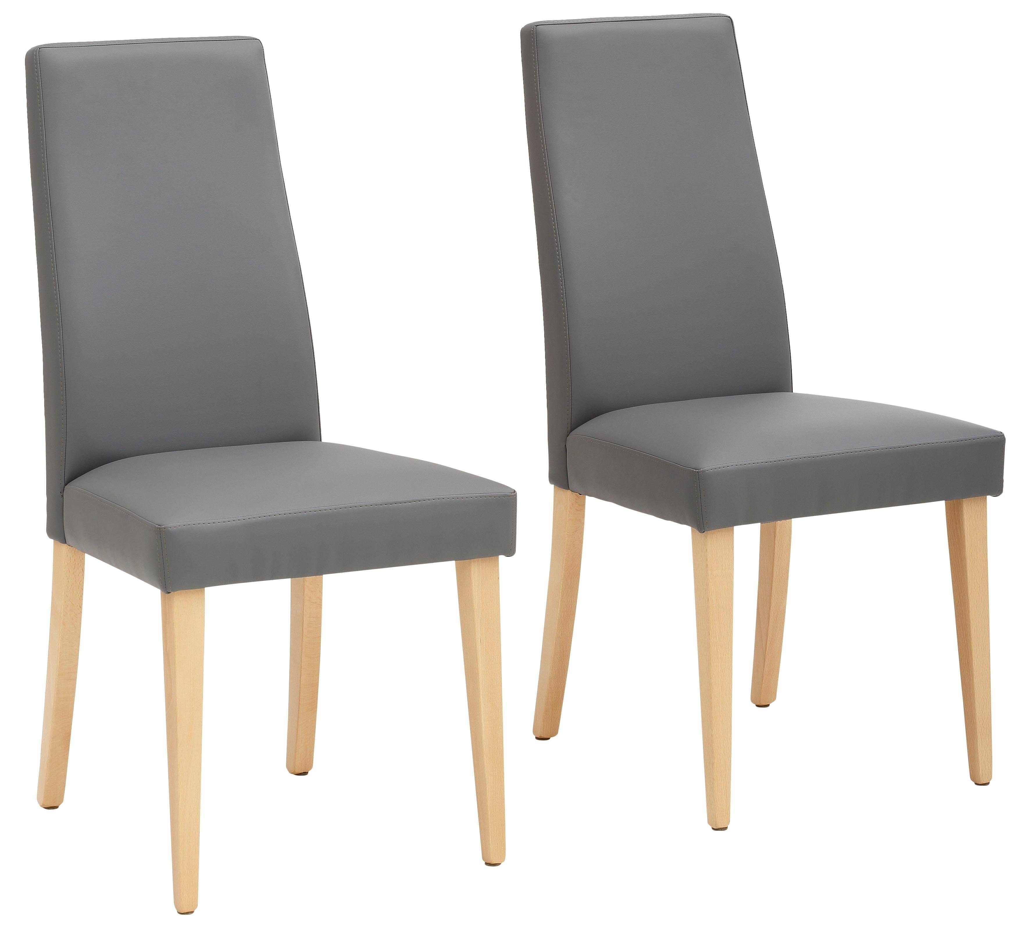 INOSIGN Polsterstuhl Mary (Set, 2 St), Beine wahlweise Buche natur oder wengefarben