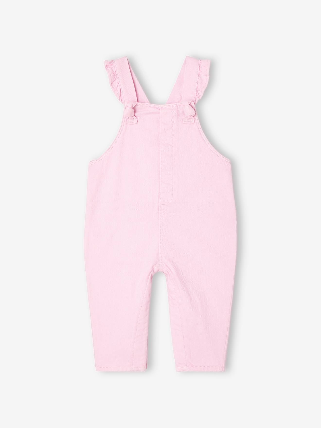 Vertbaudet Baby Latzhose mit Volants - salbeigrün