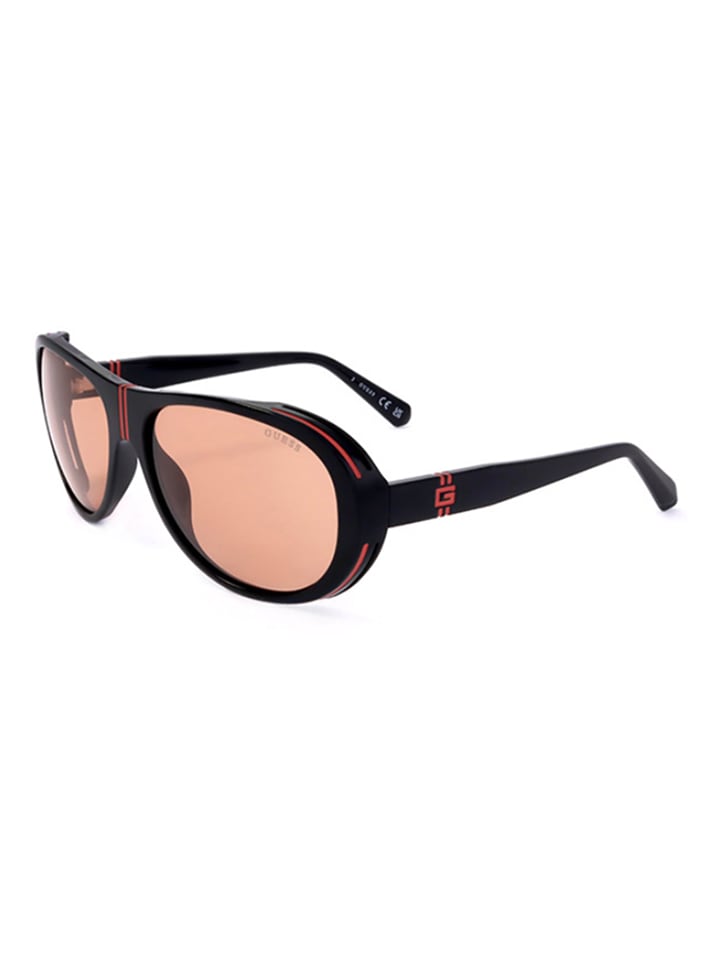 Guess Herren-Sonnenbrille in Schwarz/ Rot günstig kaufen 62