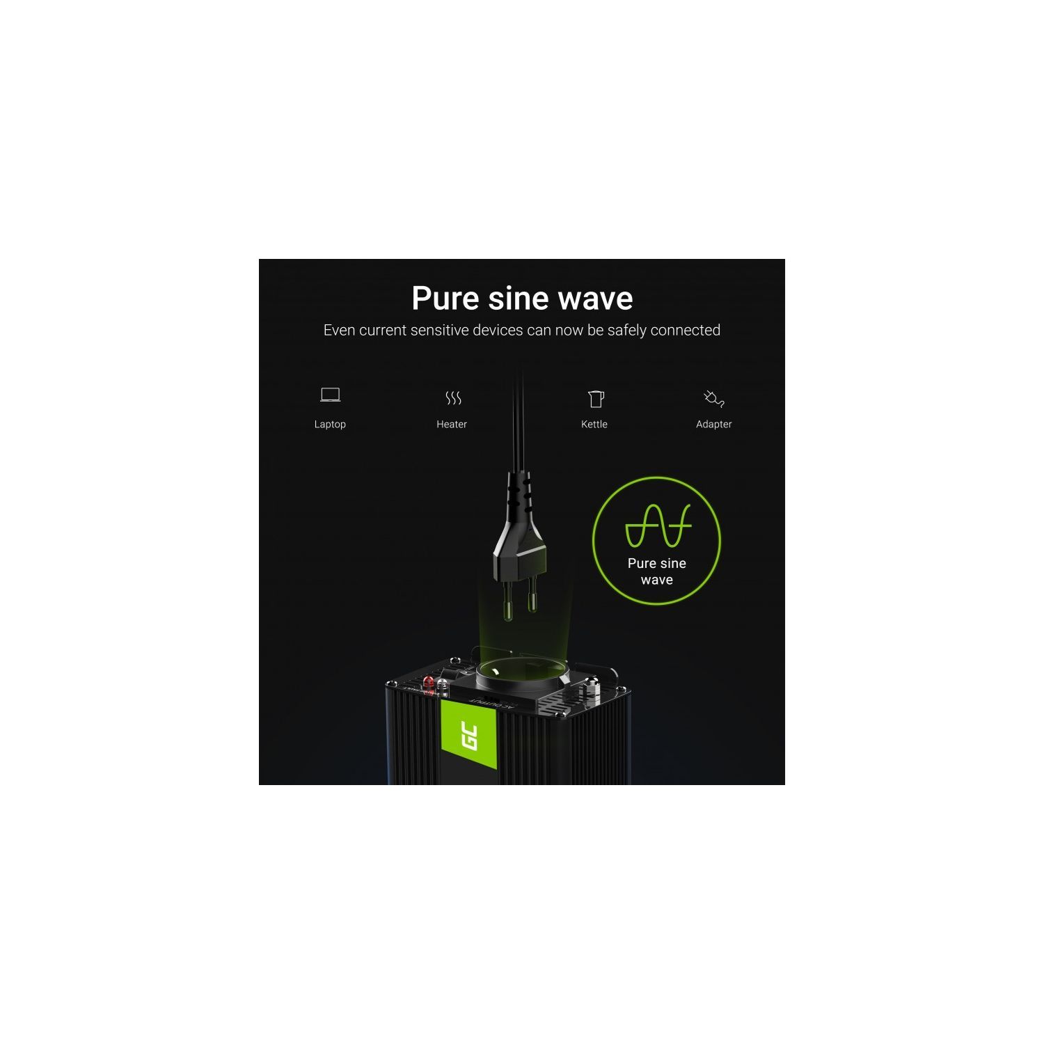 Green Cell INV09 12V/1000W Wechselrichter