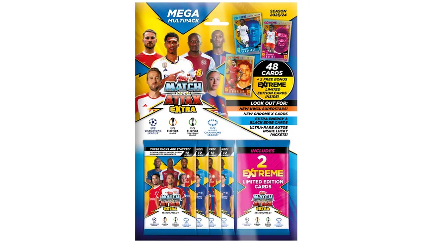 Topps - UEFA Champions League Match Attax Extra 2023/2024 MEGA MULTIPACK