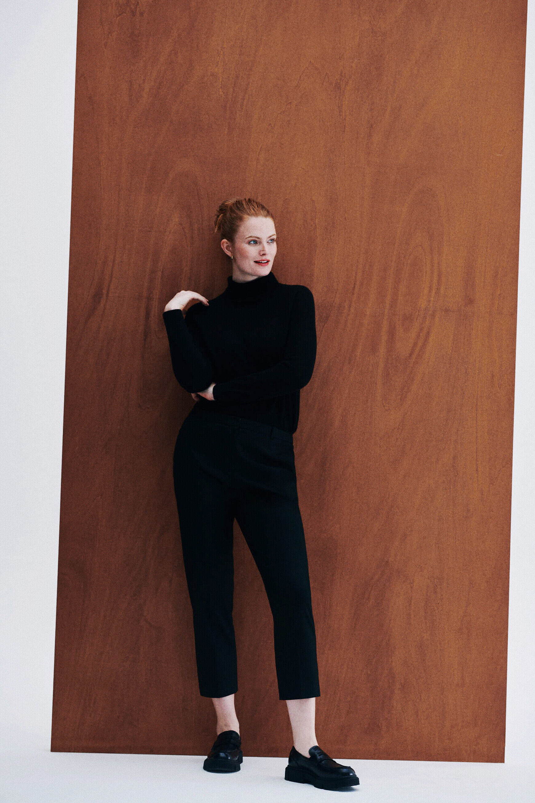 pantalon sidiki uni noir femme