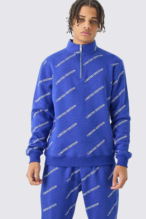 Limited Edition Trainingsanzug mit Print und Reißverschluss
