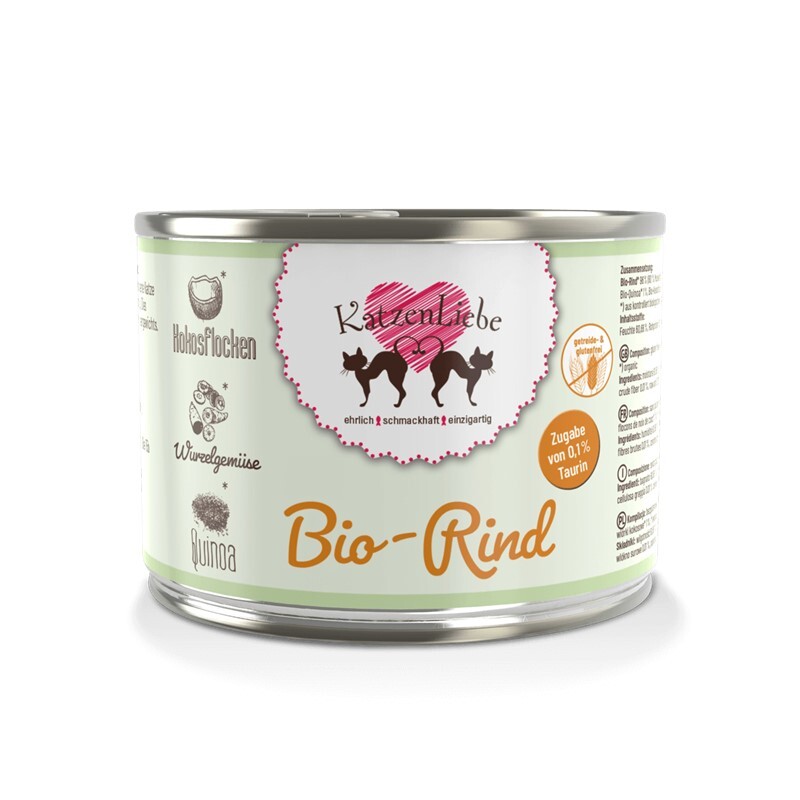 KatzenLiebe Nassfutter KatzenLiebe Adult 12x200g Bio Rind