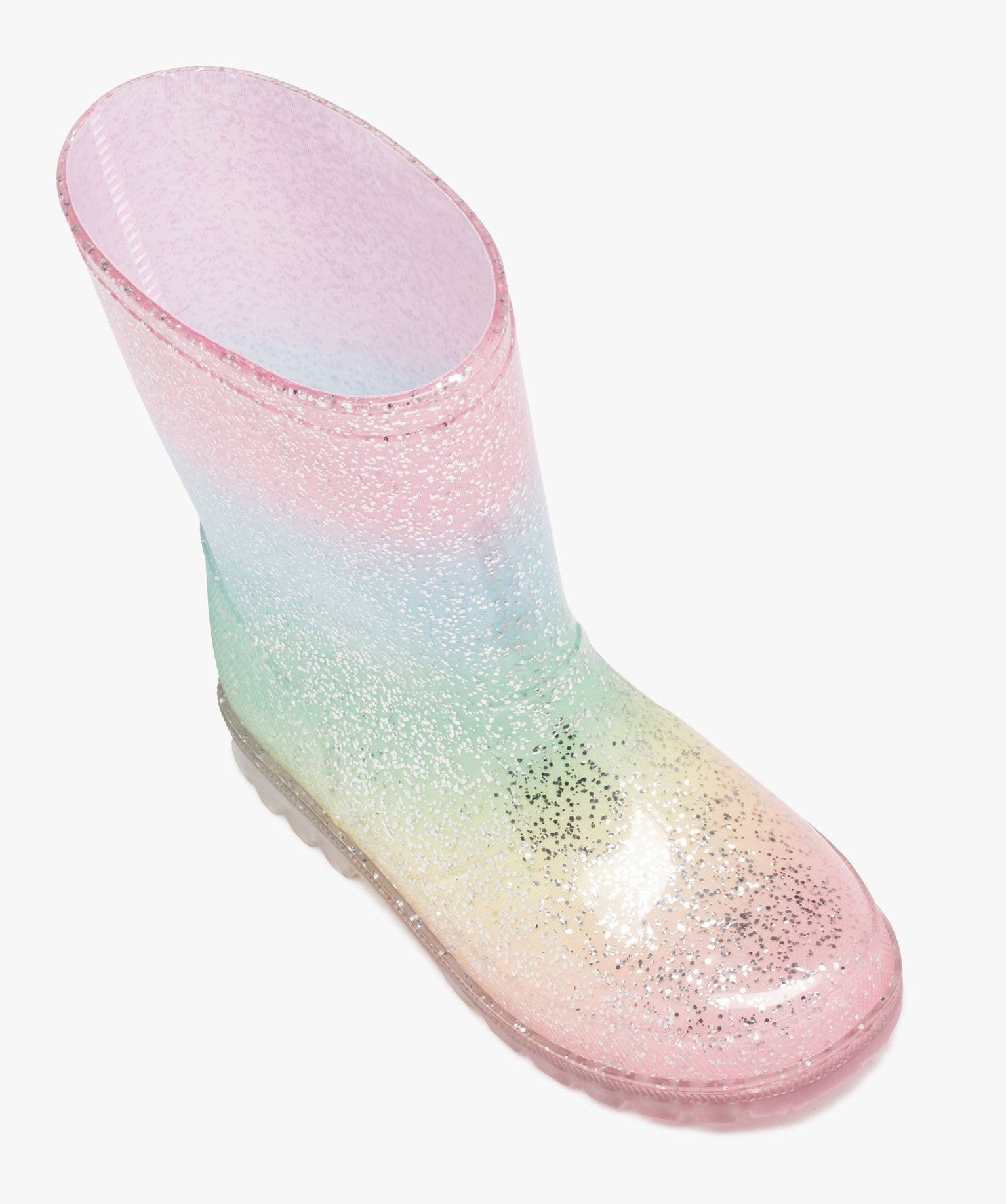 Bottes de pluie fantaisie à paillettes multicolore | GEMO