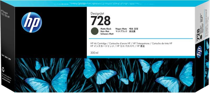 HP 728 Original Tintenpatrone F9J68A Matt Schwarz
