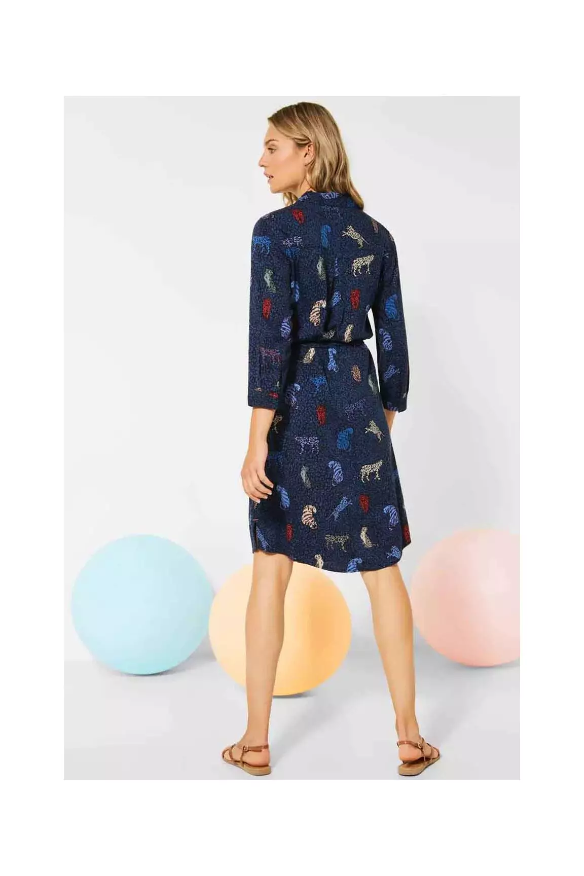 Cecil Robes Mi Longues Femme couleur bleu