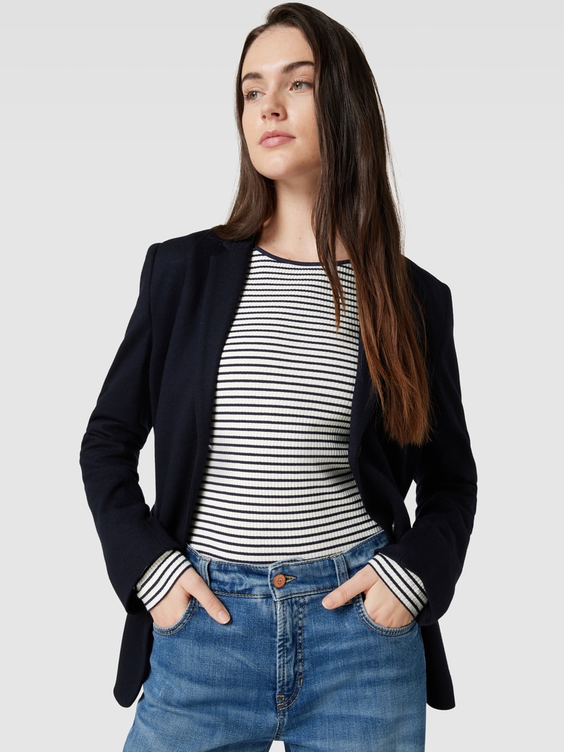 Longsleeve mit Streifenmuster in marineblau