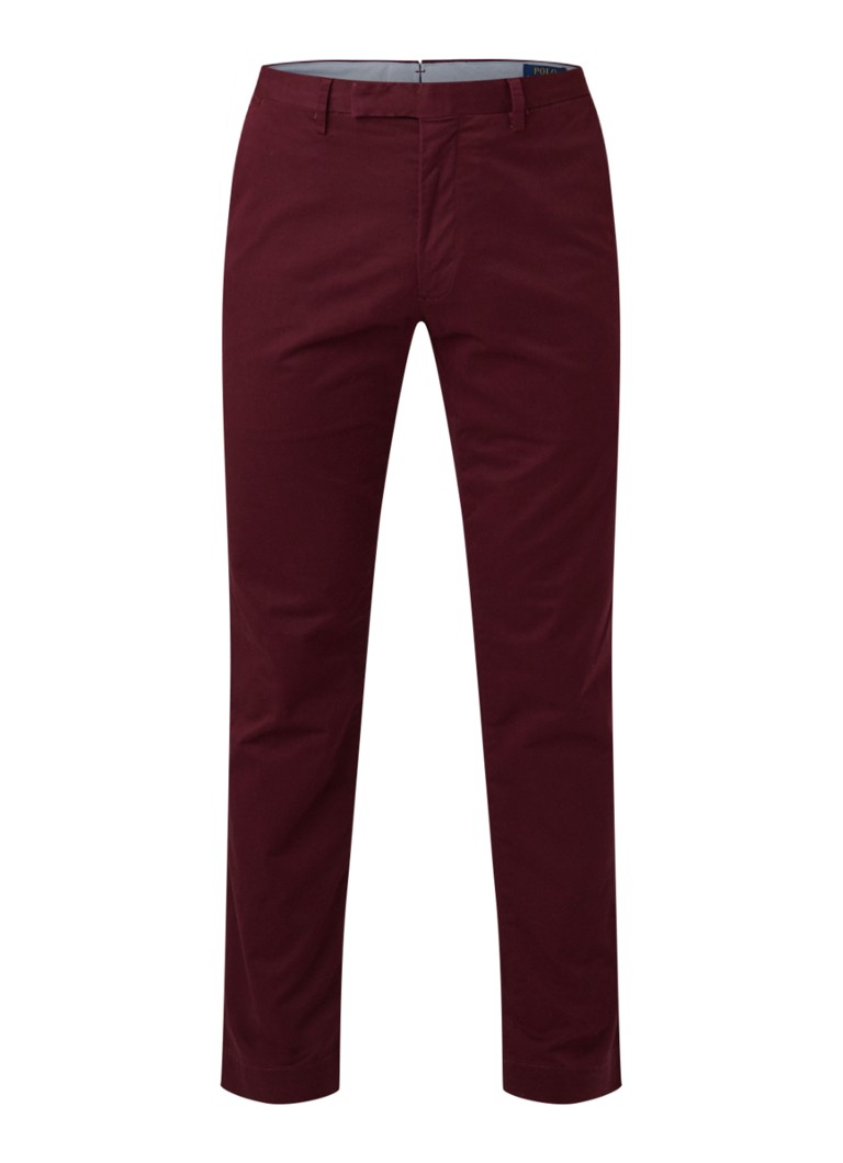 Calça chino Ralph Lauren Slim fit em sarja com elastano