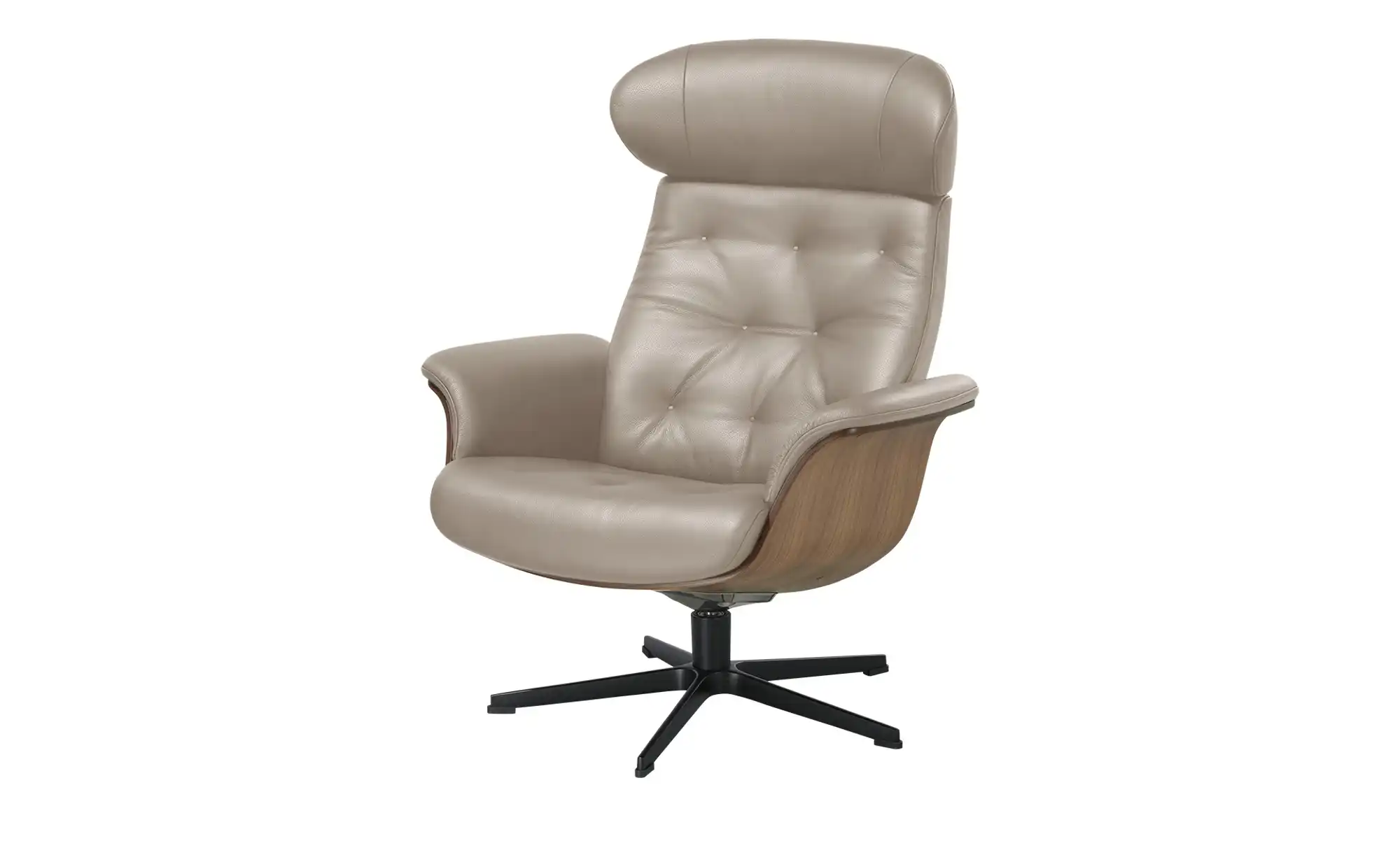 Sessel in Leder mit Knopfnaht