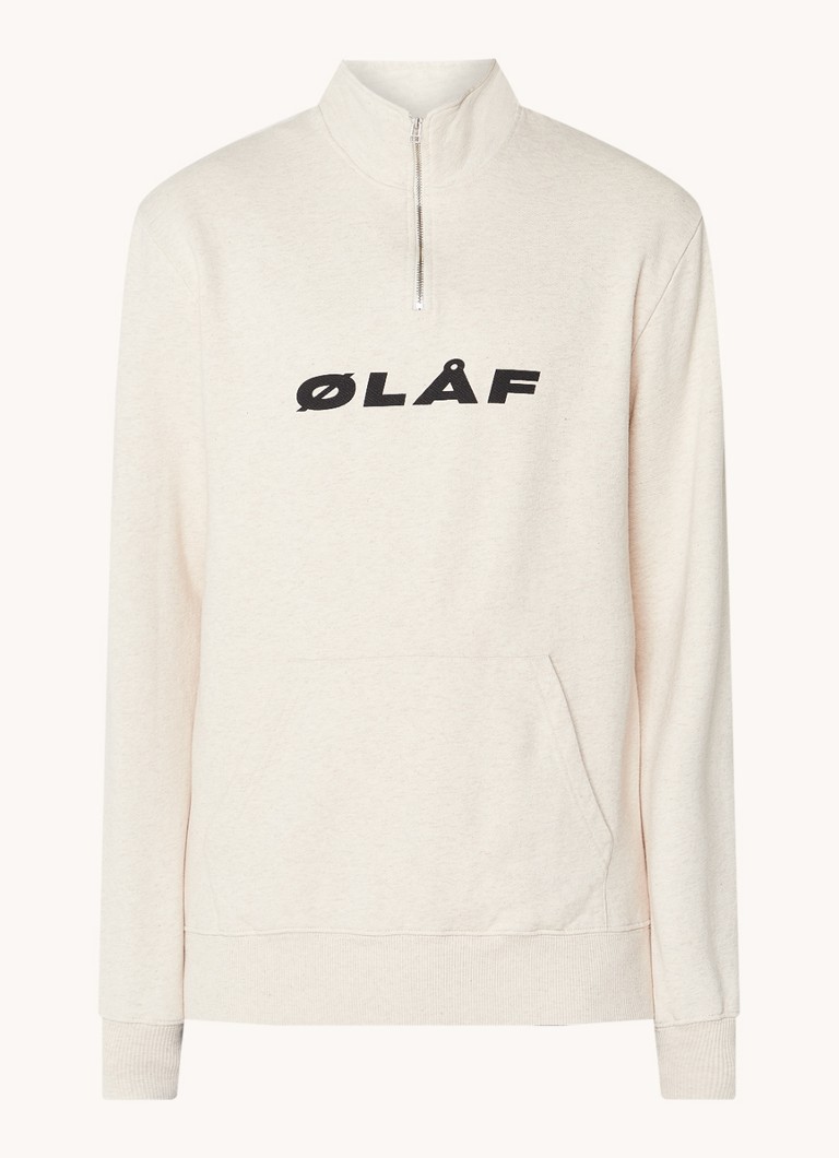 OLAF Italic sweater with half zip and logo