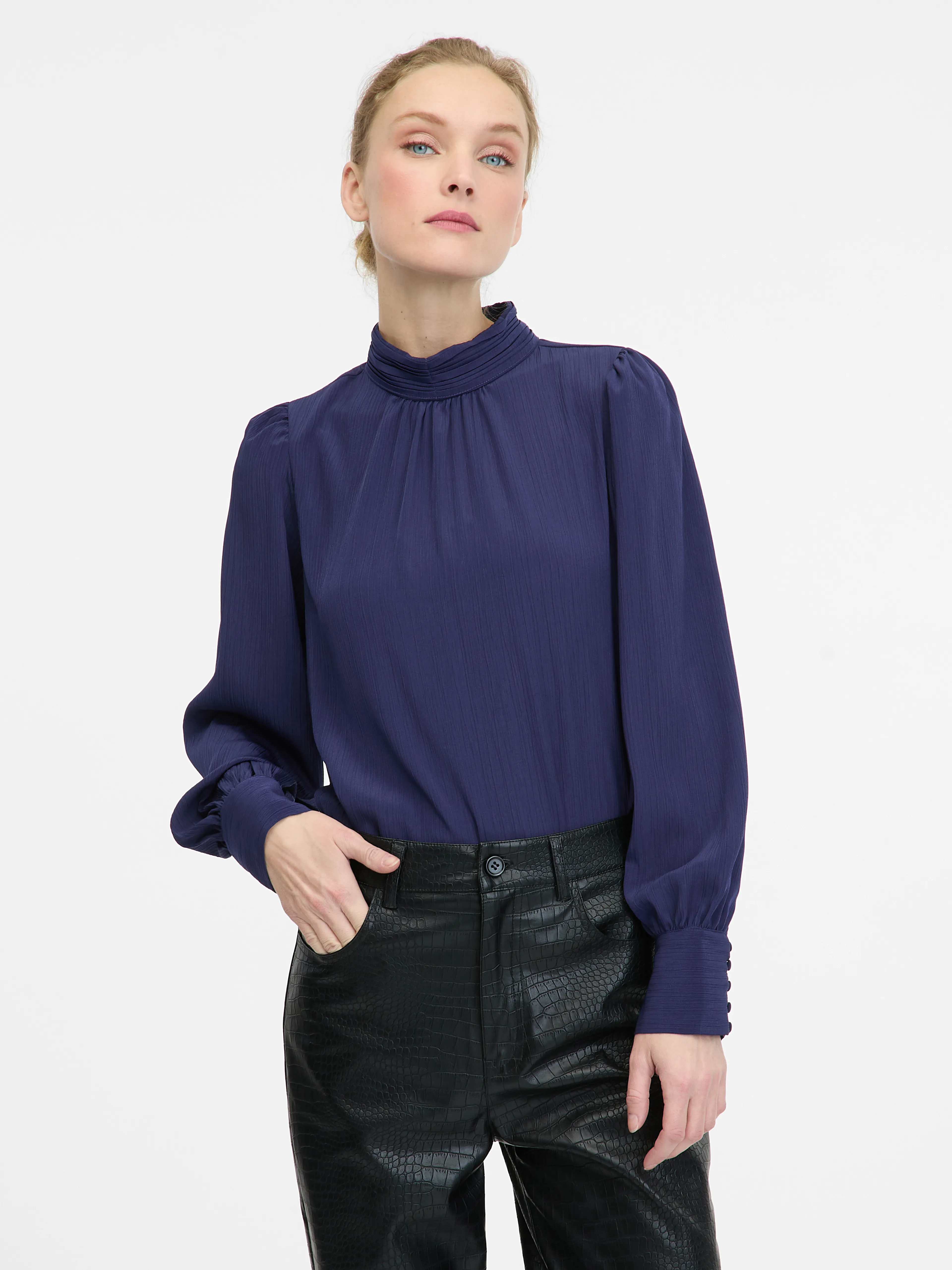 Dunkelblaue Damenbluse ORSAY