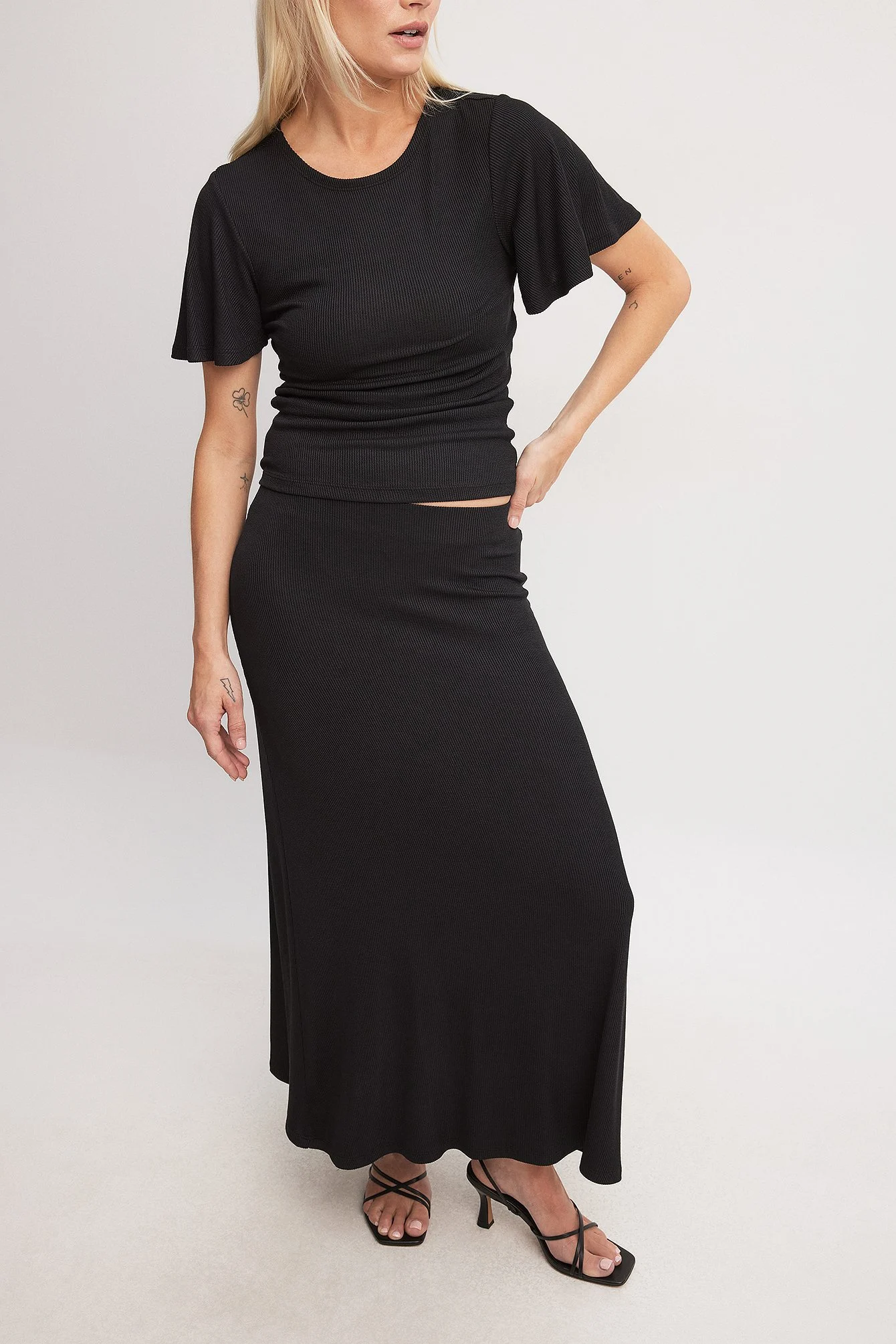 Soft Rib Midi Skirt