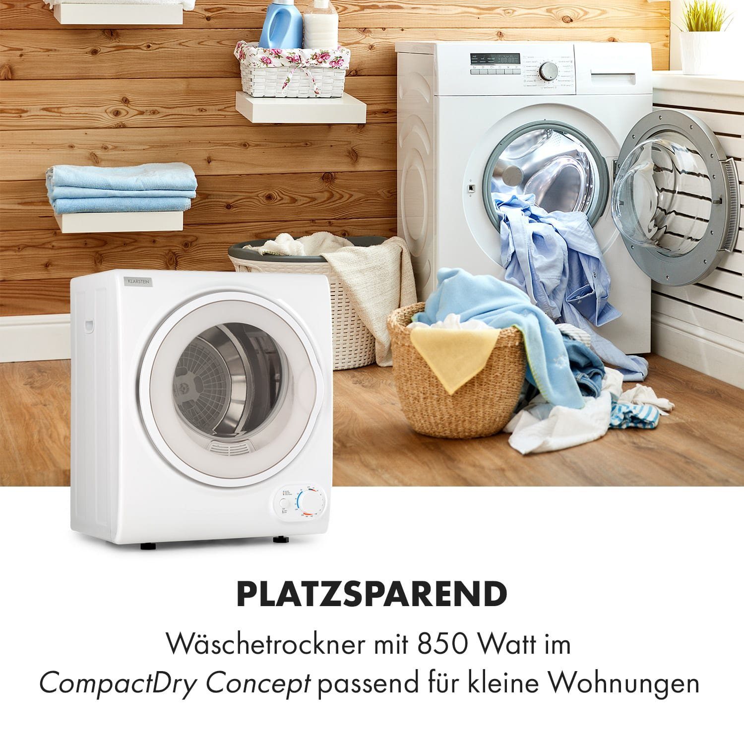 Klarstein Ablufttrockner MNW8-Jet set 2500-WH Jet Set 2500, 2.5 kg