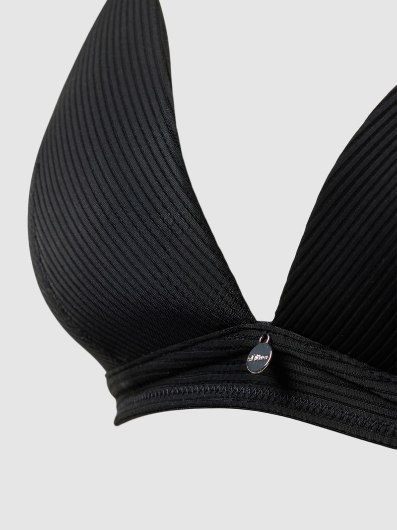 Bralette mit fein strukturiertem Design Modell 'Zoe' in schwarz