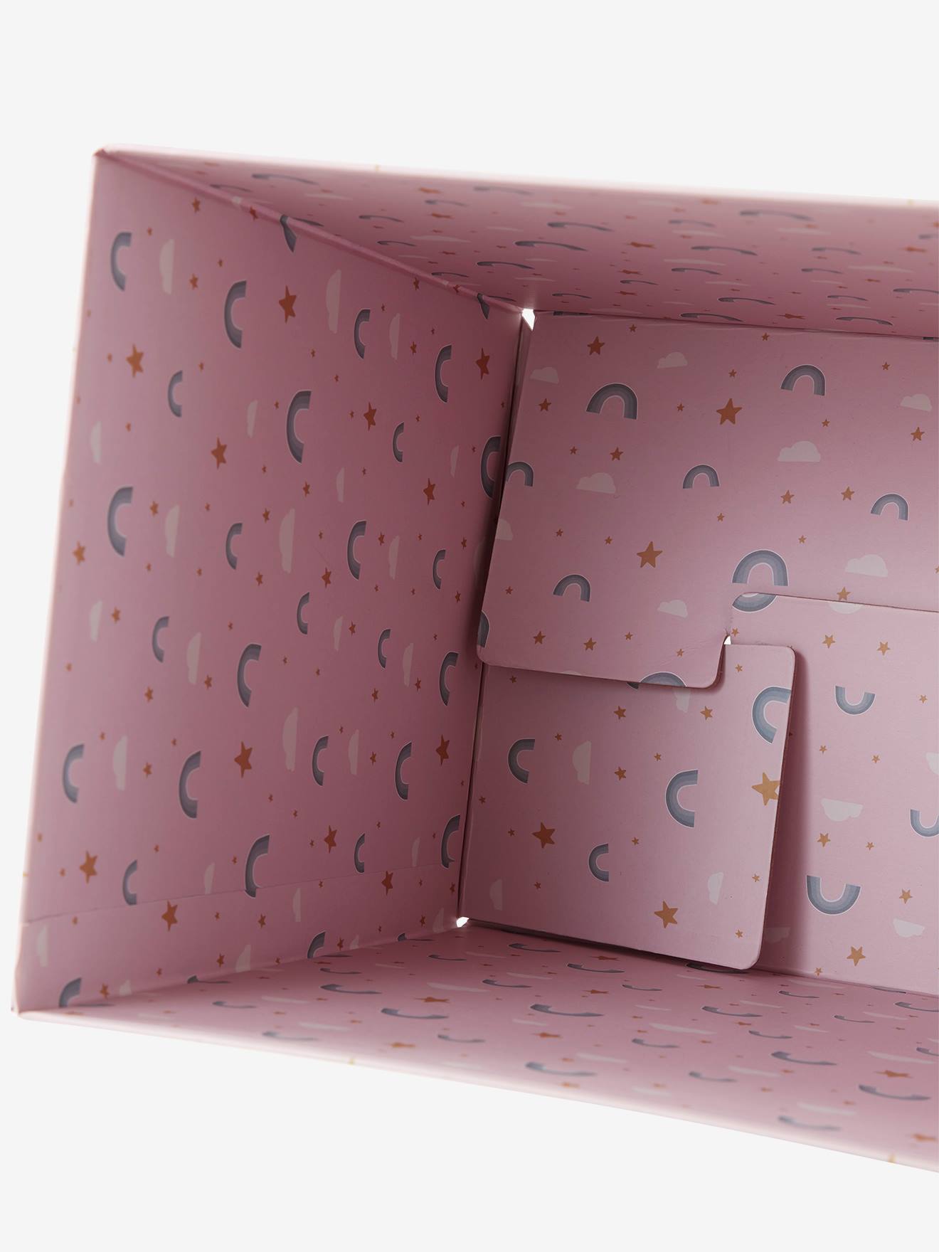 Vertbaudet Kinderzimmer Faltkorb, Regenbogen - rosa