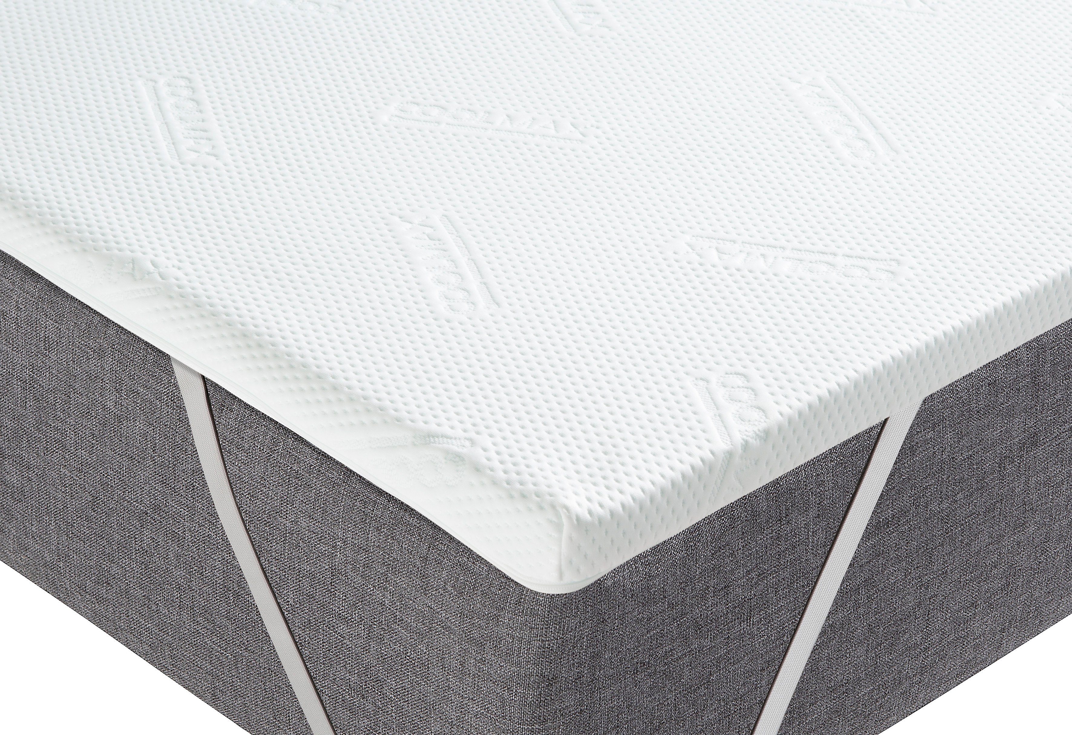 Topper Aquam, Topper in 4 Härtegraden, ideal für Boxspringmatratzen, my home, 5,5 cm hoch, Kaltschaum, mit kühlendem Coolmax-Bezug, 90x200, 140x200 und weitere Größen