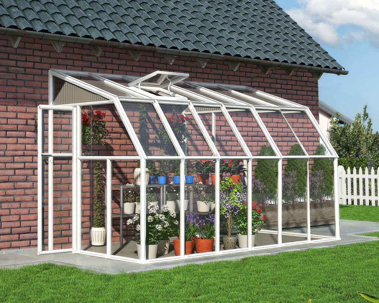 Canopia by Palram Gewächshaus Sun Room  386x200,5cm Weiß