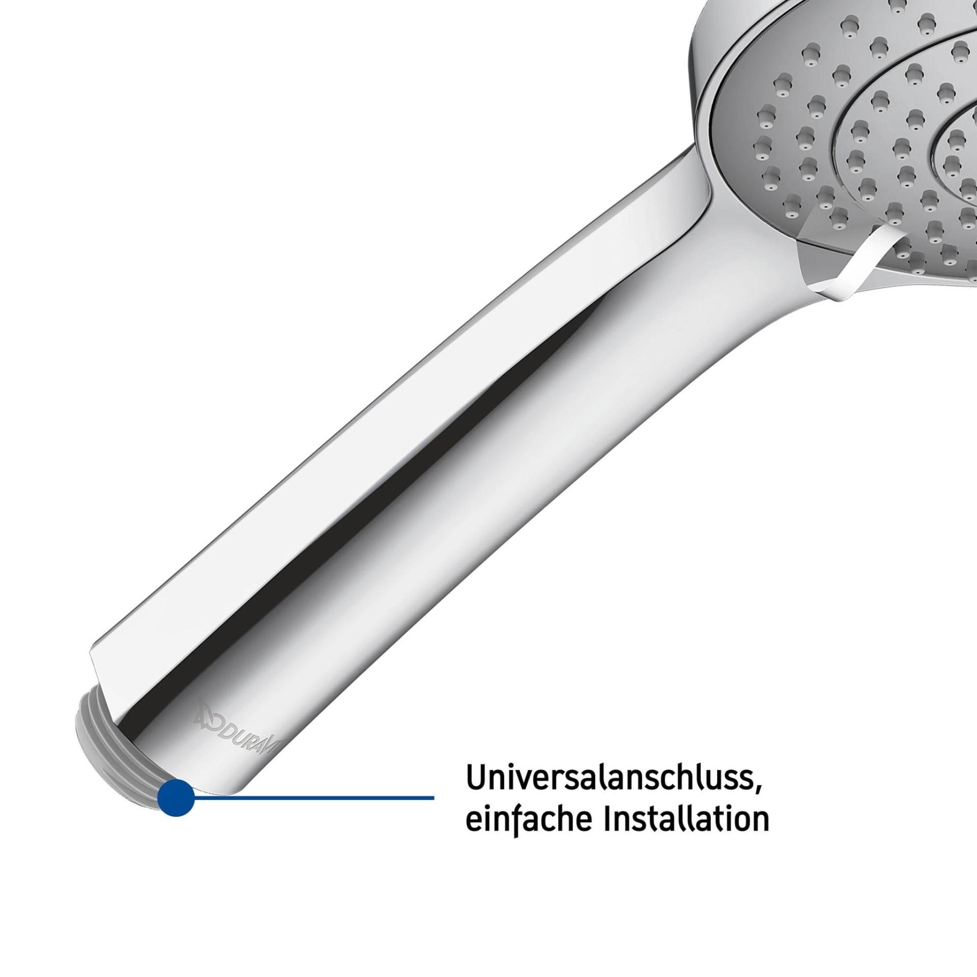 Duravit Handbrause Handbrause 3jet 110 MinusFlow Duschkopf Regendusche, (1-tlg), Anschlussbreite: 1/2 Zoll