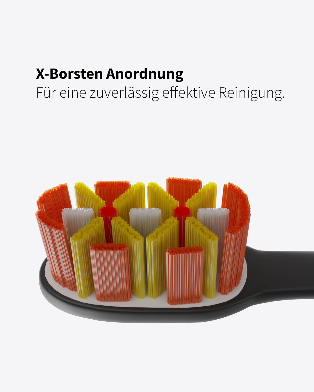 Zahnheld Aufsteckbürsten Pro X-Clean (X-Borsten Whitening-Effekt), 3 mittelharte Wechselköpfe (plastikfrei verpackt)