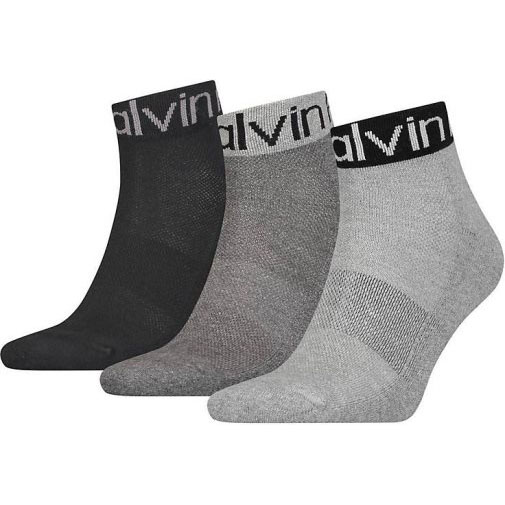 Calvin Klein Socken CK Men Quarter 3P Logo Welt 3er Pack