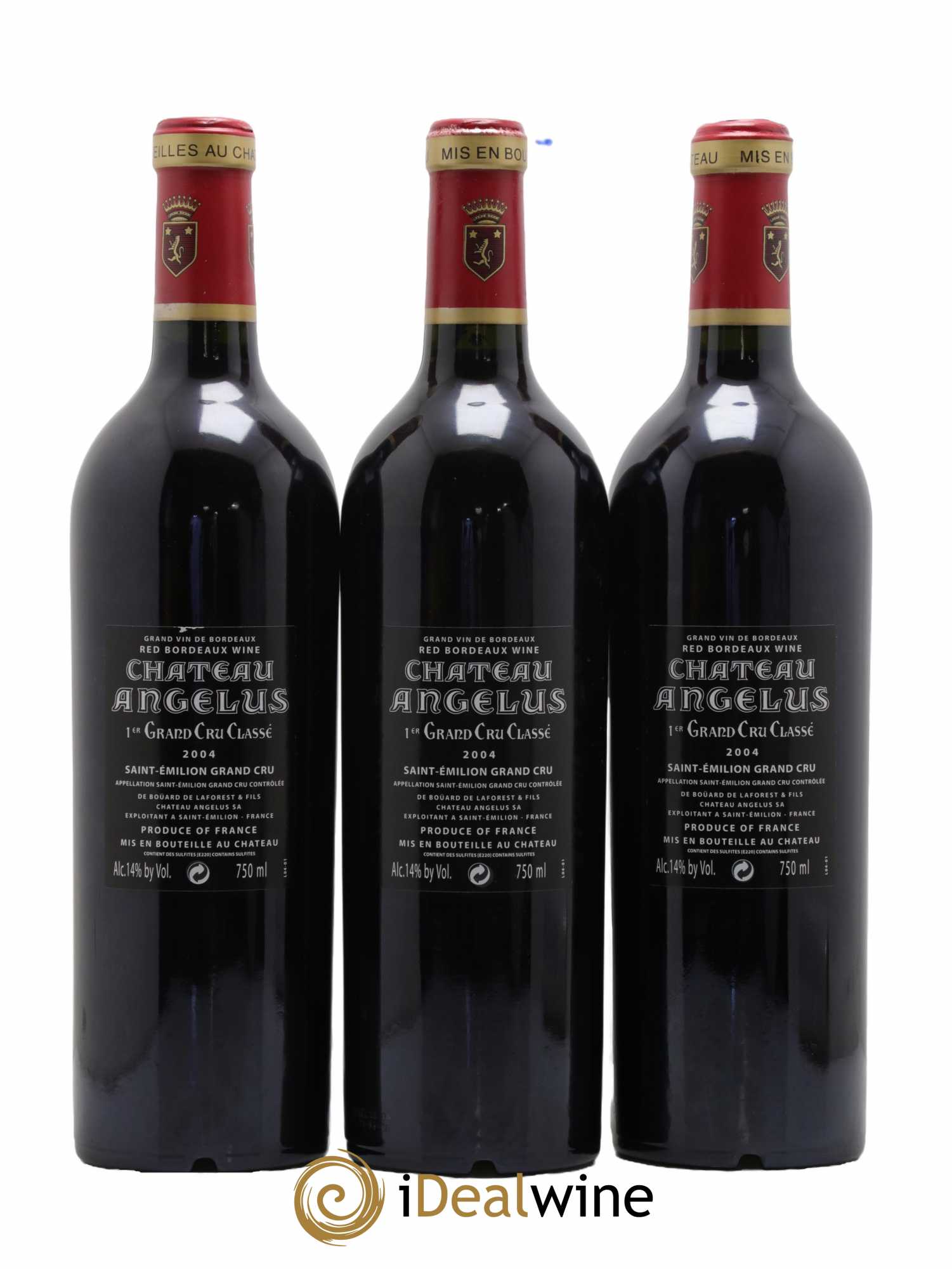 Château Angélus 1er Grand Cru Classé A  2004 - Lot de 6 Bouteilles