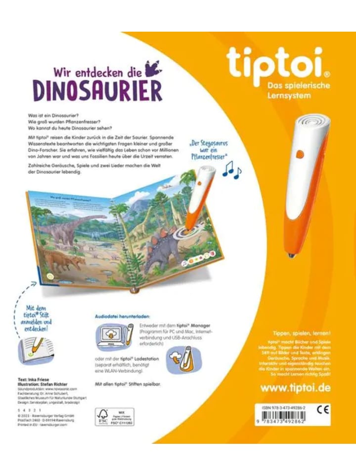 Ravensburger tiptoi® - Wir entdecken die Dinosaurier günstig kaufen onesize
