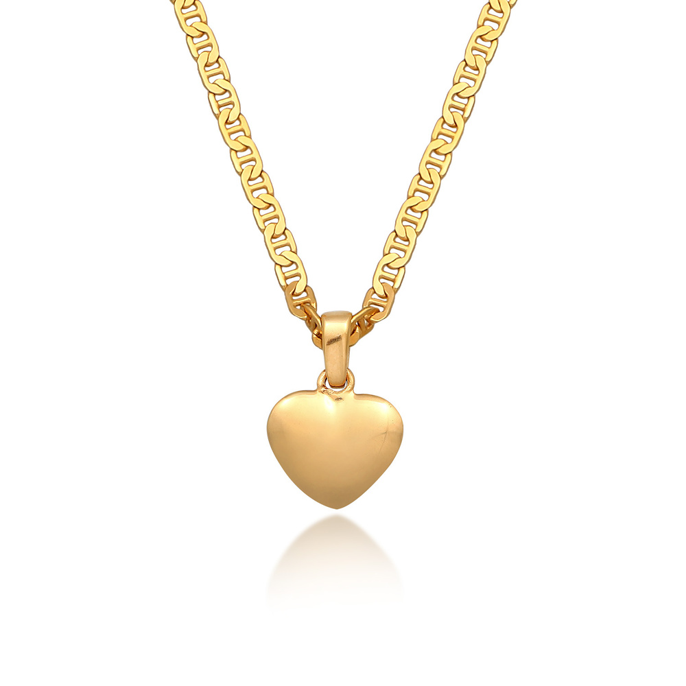 Elli Elli Collier Femmes pendentif coeur amour en argent sterling 925 plaqué or Bijoux