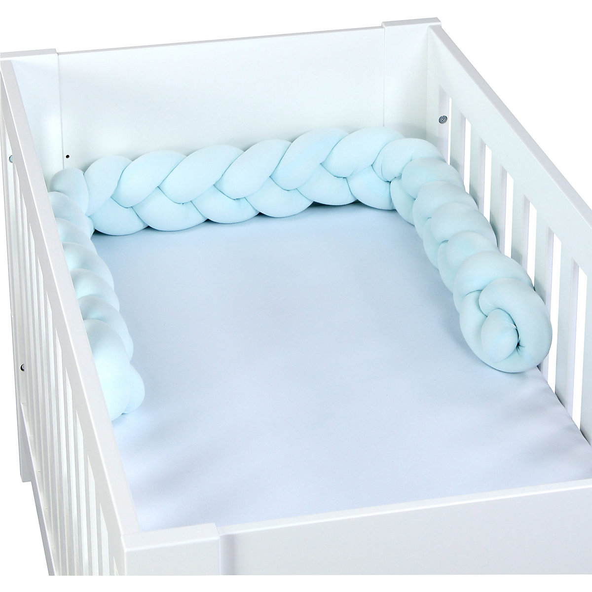 Nestchenschlange babybay, geflochten, aqua, 200 cm