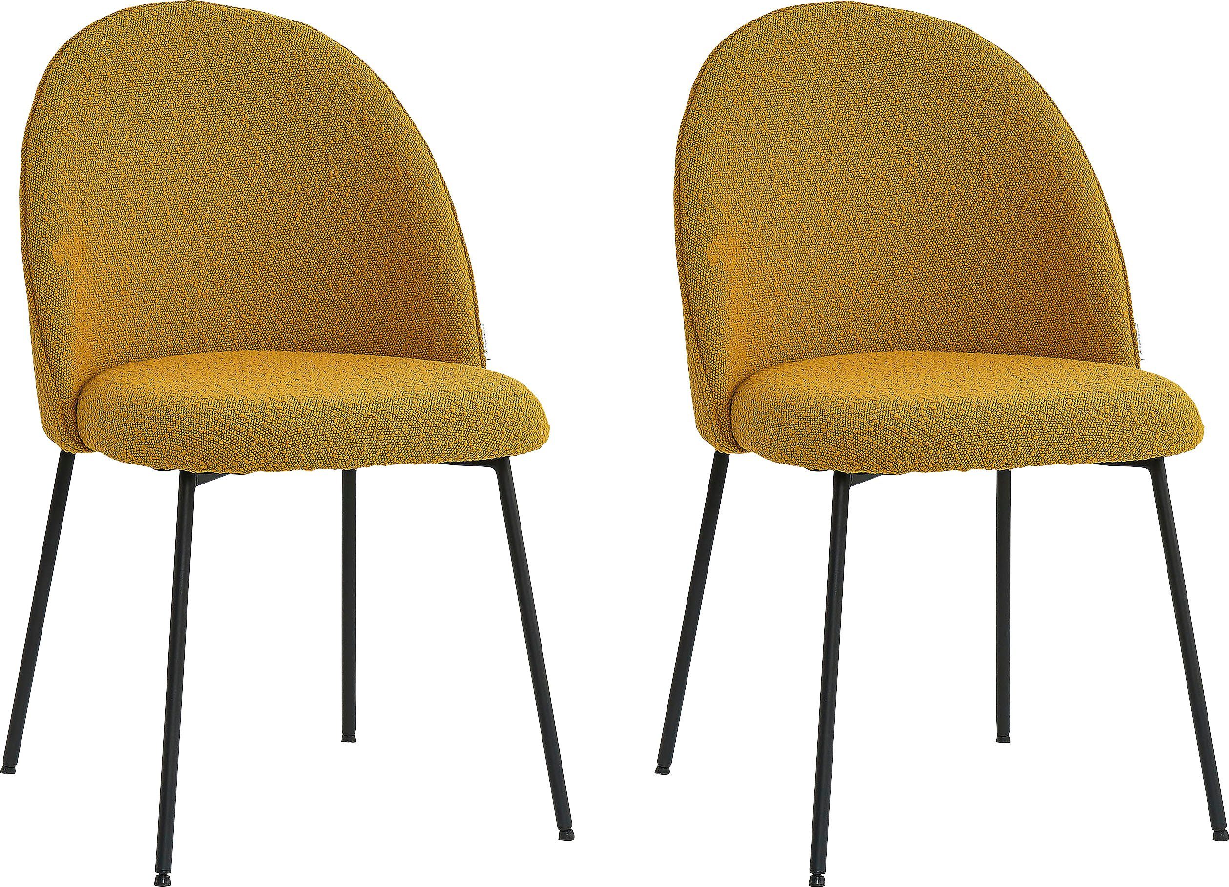 TOM TAILOR HOME Polsterstuhl (Set, 2 St), mit abgerundeter Rückenlehne