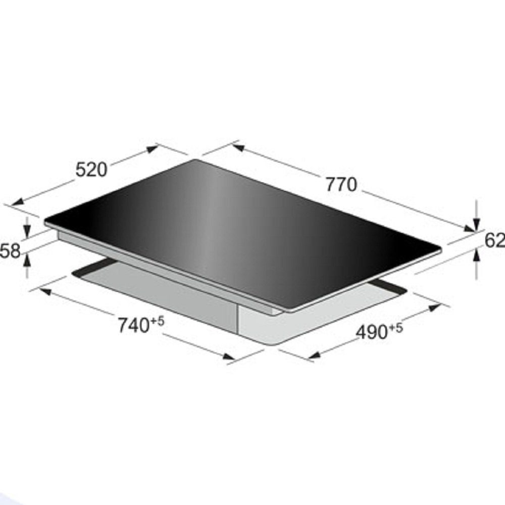 Kaiser Küchengeräte Induktions-Kochfeld La Perle KCT 777 FI, 77 cm, Barbecue-Funktion,Teppan Yaki Funktion, Induktions Herd