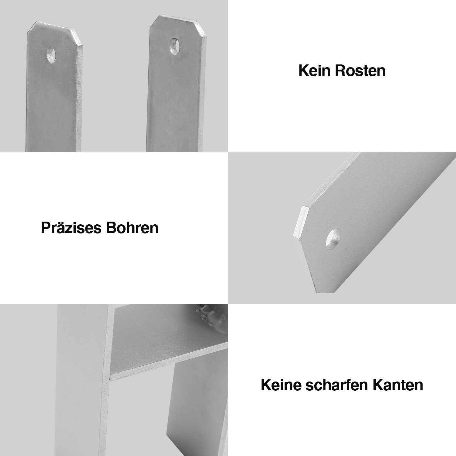 Gimisgu Pfostenträger H-Anker Pfostenträger Pfostenanker Einschlagbodenhülse 600MM MINI