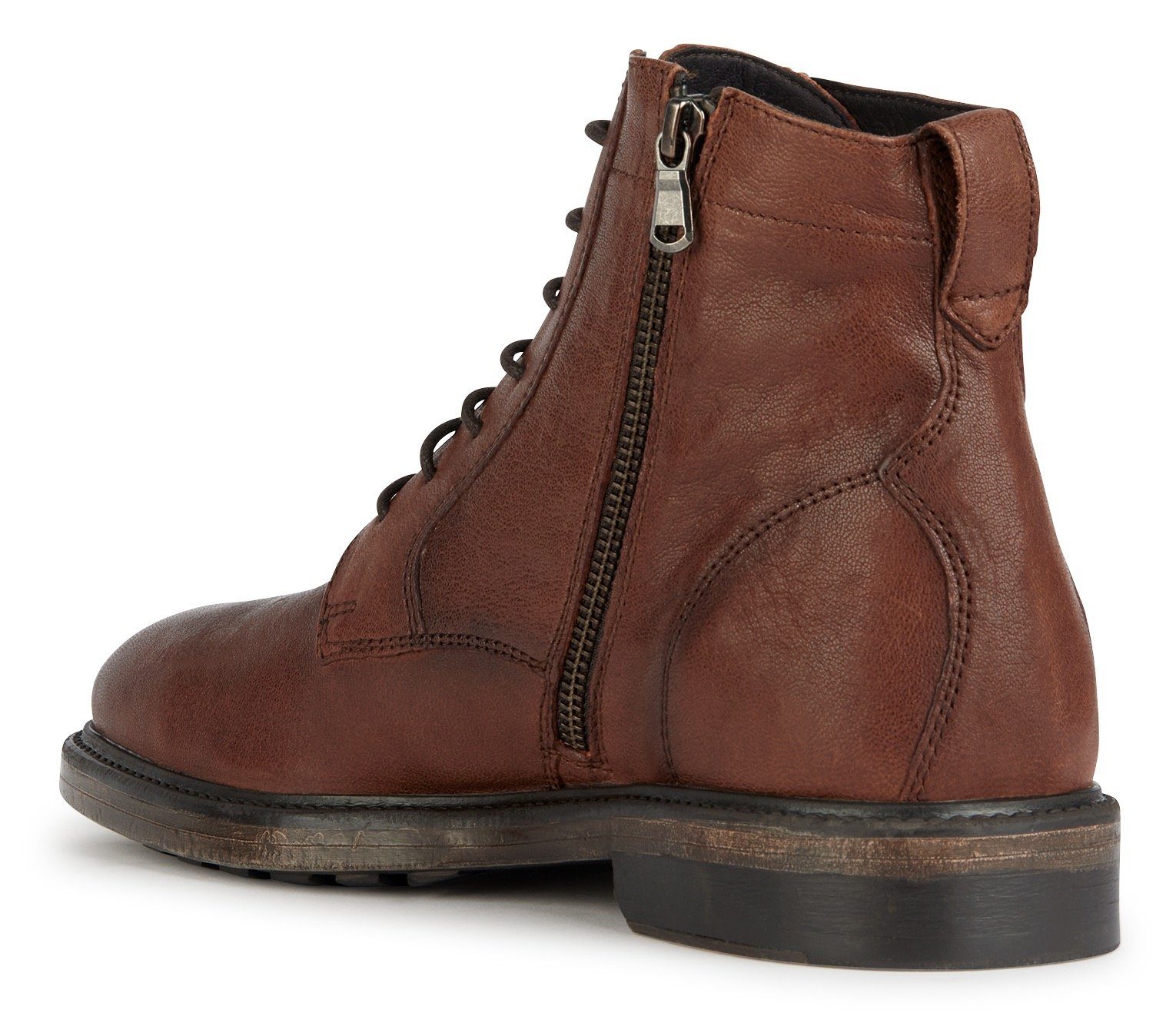 Geox U AURELIO Schnürstiefel mit seitlichem Reißverschluss