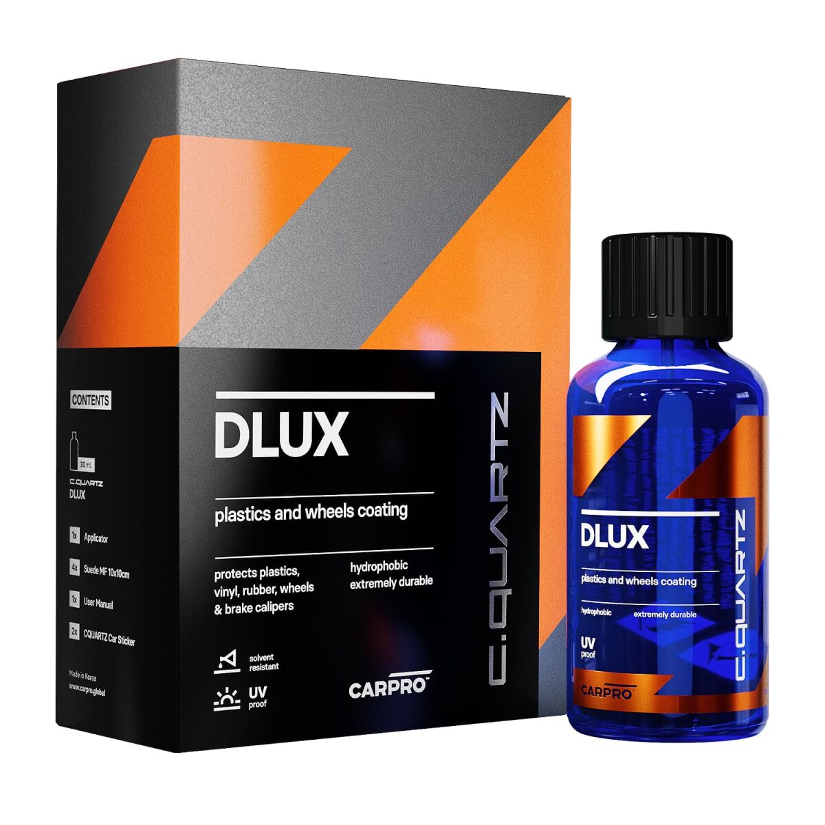 CarPro CQUARTZ DLUX Felgenversiegelung Kit 30ml