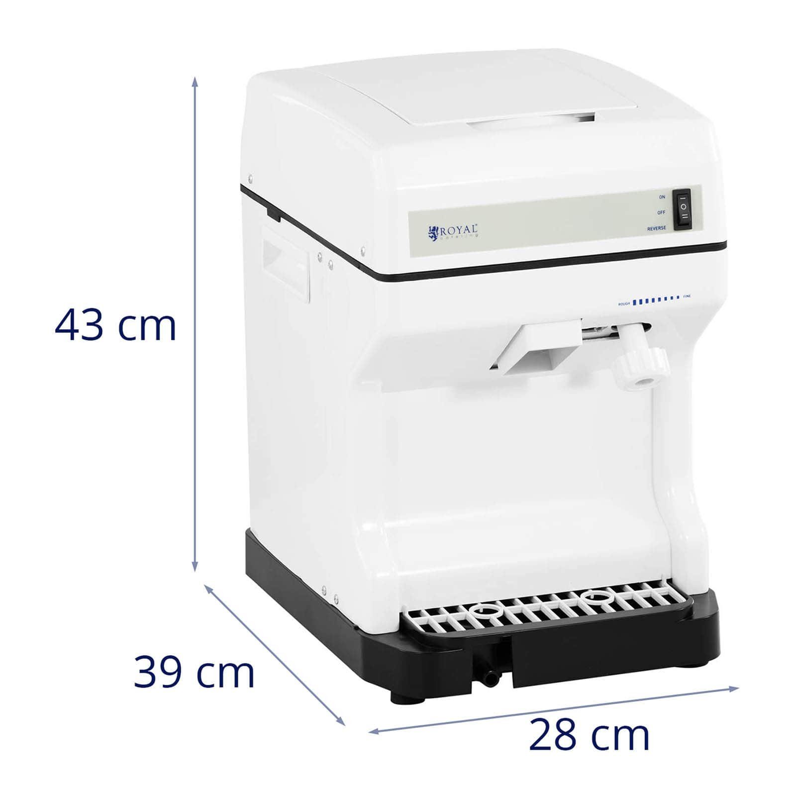 Royal Catering Eiscrusher Ice Crusher - 250 W - 320 U/min - 1,5 L - stufenlos einstellbar